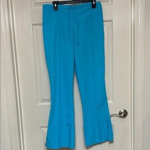 Cherokee Workwear Women's Scrub Pants Aqua Turquoise Blue Flare Bootcut Nurse S